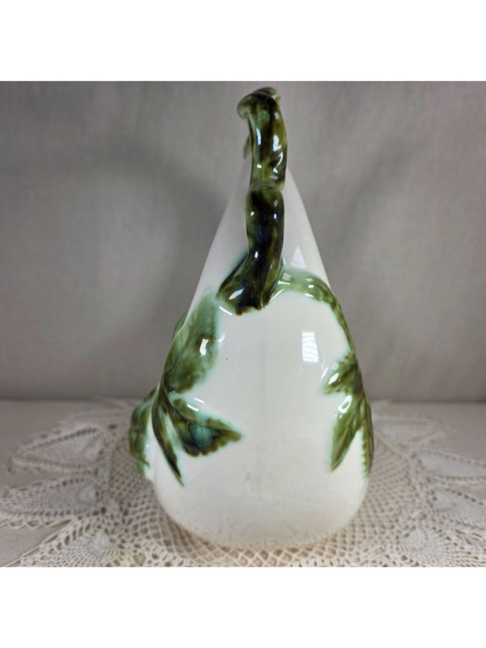 Hull Pottery Tokay Moon Basket Planter MCM Ceramic Grapevine Design 11" Tall - Picture 4 of 6